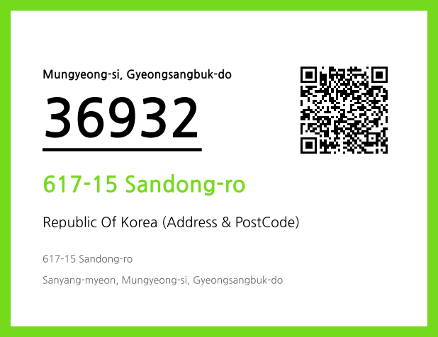 Address and Postal Code QR Code Image (CC BY 4.0)