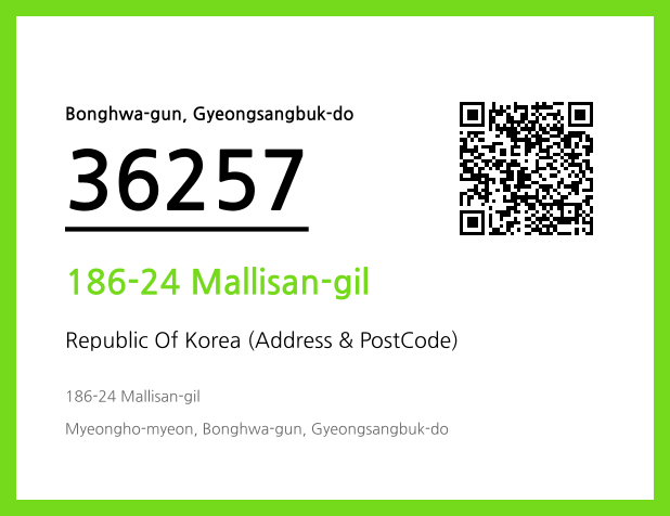 Address and Postal Code QR Code Image (CC BY 4.0)
