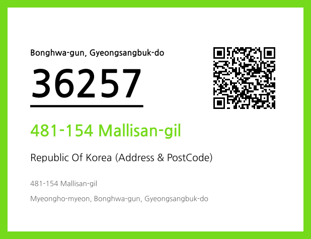 Address and Postal Code QR Code Image (CC BY 4.0)