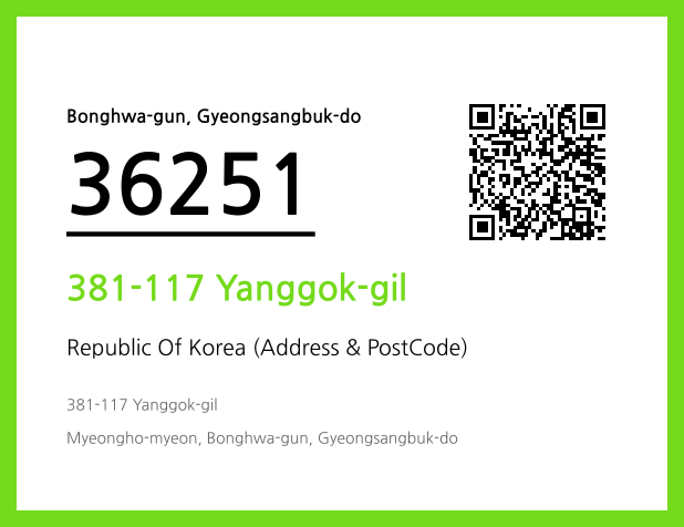 Address and Postal Code QR Code Image (CC BY 4.0)