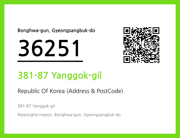 CC BY 4.0 Address and Postal Code QR Code Image (CC BY 4.0)
