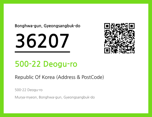 Address and Postal Code QR Code Image (CC BY 4.0)