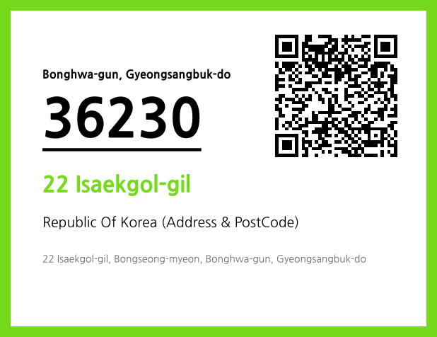 Address and Postal Code QR Code Image (CC BY 4.0)