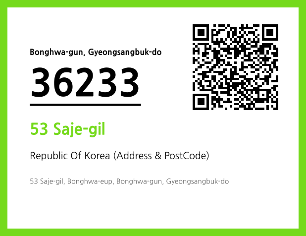 Address and Postal Code QR Code Image (CC BY 4.0)