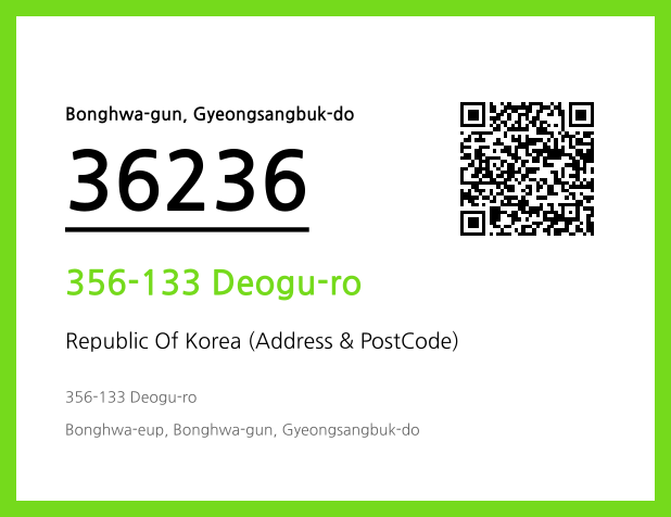 CC BY 4.0 Address and Postal Code QR Code Image (CC BY 4.0)