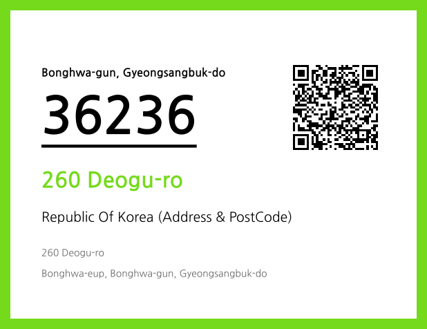 Address and Postal Code QR Code Image (CC BY 4.0)