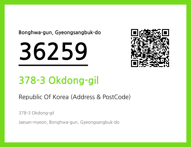 Address and Postal Code QR Code Image (CC BY 4.0)