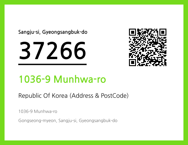 Address and Postal Code QR Code Image (CC BY 4.0)