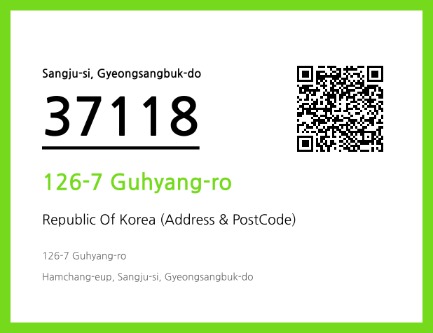 Address and Postal Code QR Code Image (CC BY 4.0)
