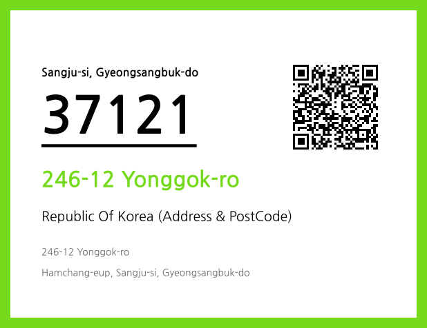 Address and Postal Code QR Code Image (CC BY 4.0)