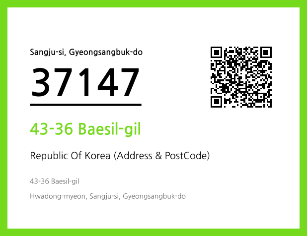 Address and Postal Code QR Code Image (CC BY 4.0)
