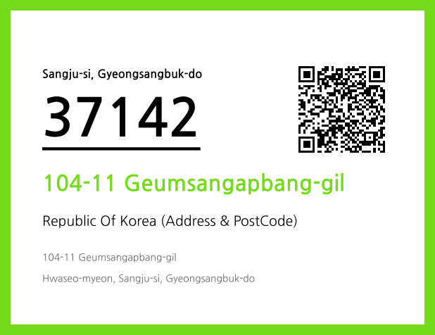 Address and Postal Code QR Code Image (CC BY 4.0)