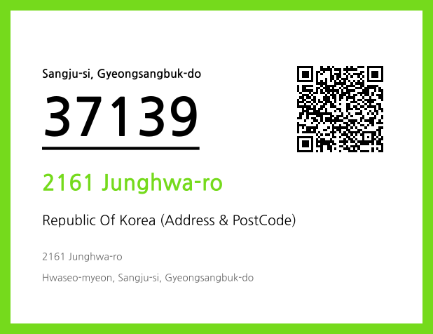 Address and Postal Code QR Code Image (CC BY 4.0)