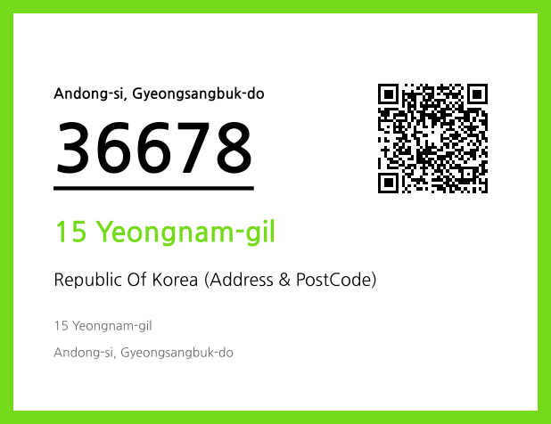 Address and Postal Code QR Code Image (CC BY 4.0)