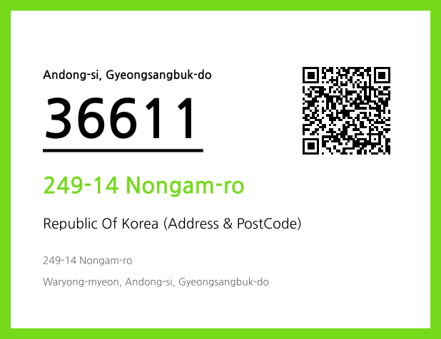 Address and Postal Code QR Code Image (CC BY 4.0)