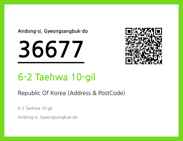Address and Postal Code QR Code Image (CC BY 4.0)