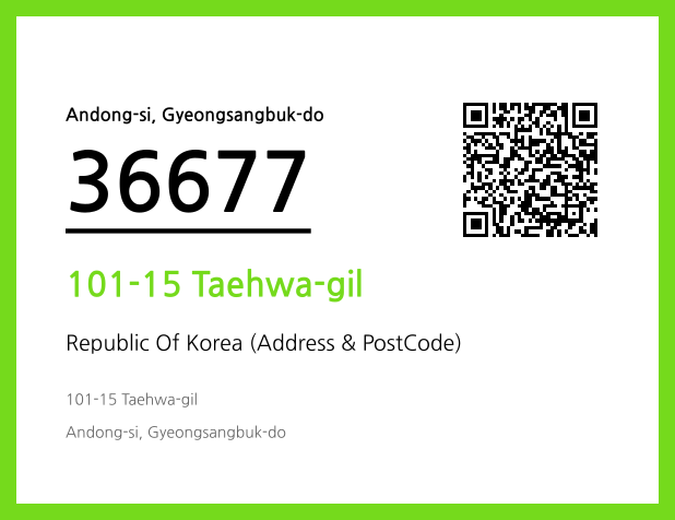 Address and Postal Code QR Code Image (CC BY 4.0)
