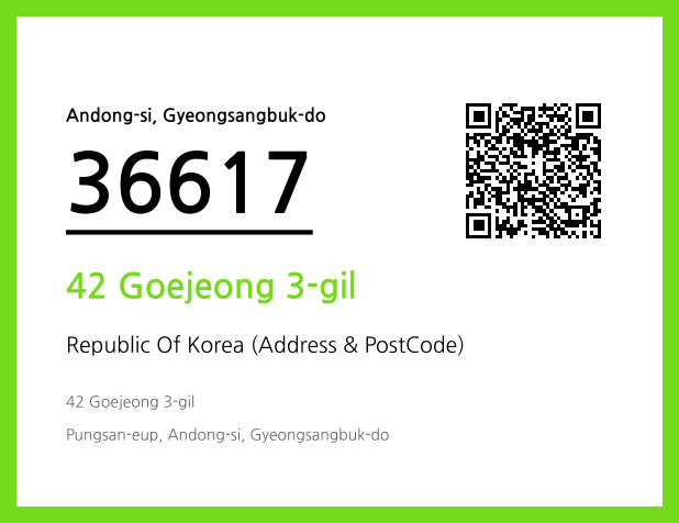 Address and Postal Code QR Code Image (CC BY 4.0)