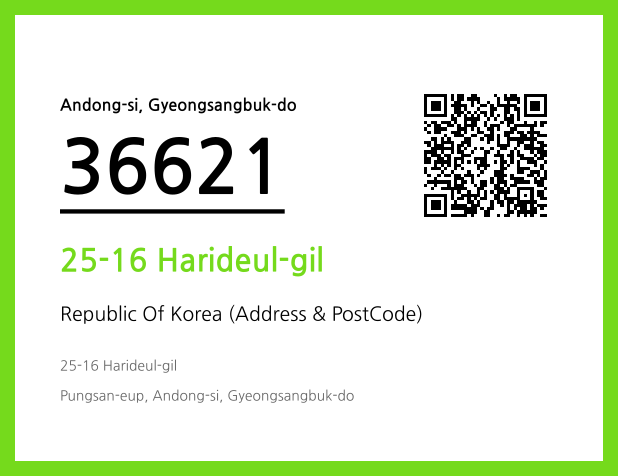 CC BY 4.0 Address and Postal Code QR Code Image (CC BY 4.0)