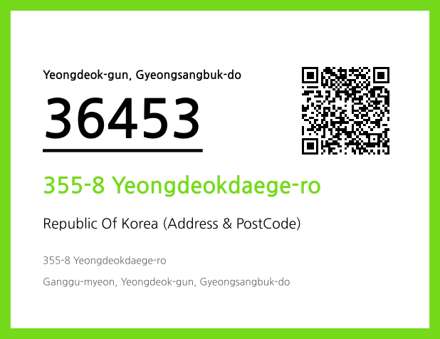 Address and Postal Code QR Code Image (CC BY 4.0)