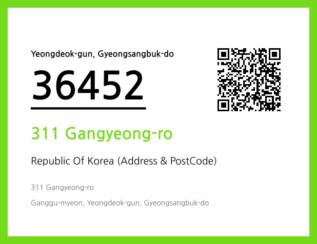 Address and Postal Code QR Code Image (CC BY 4.0)