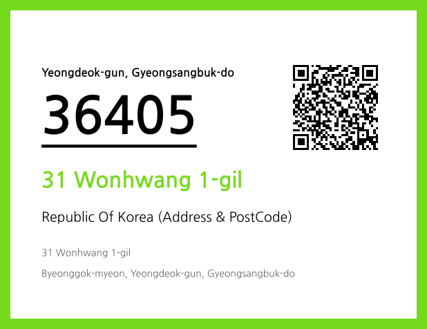 Address and Postal Code QR Code Image (CC BY 4.0)