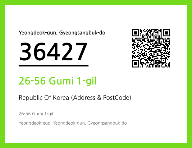 Address and Postal Code QR Code Image (CC BY 4.0)