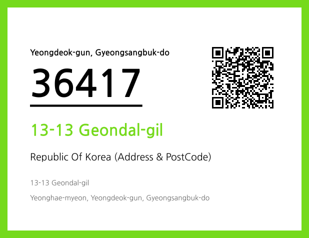 Address and Postal Code QR Code Image (CC BY 4.0)