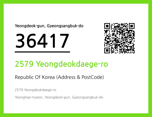 Address and Postal Code QR Code Image (CC BY 4.0)