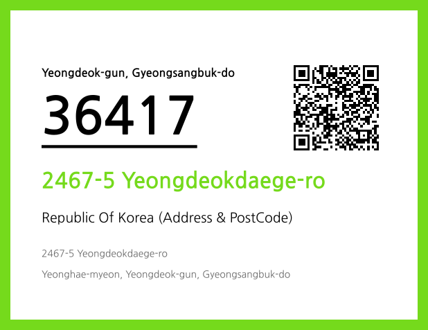 Address and Postal Code QR Code Image (CC BY 4.0)