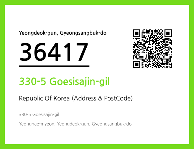 Address and Postal Code QR Code Image (CC BY 4.0)