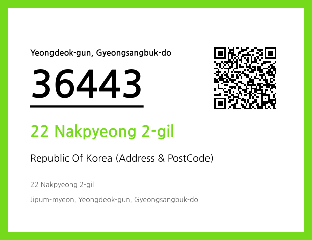 Address and Postal Code QR Code Image (CC BY 4.0)