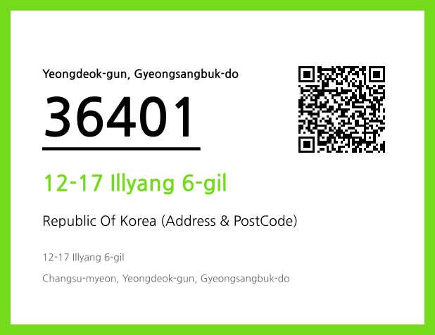 CC BY 4.0 Address and Postal Code QR Code Image (CC BY 4.0)