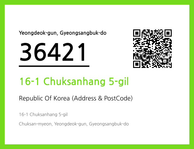 Address and Postal Code QR Code Image (CC BY 4.0)