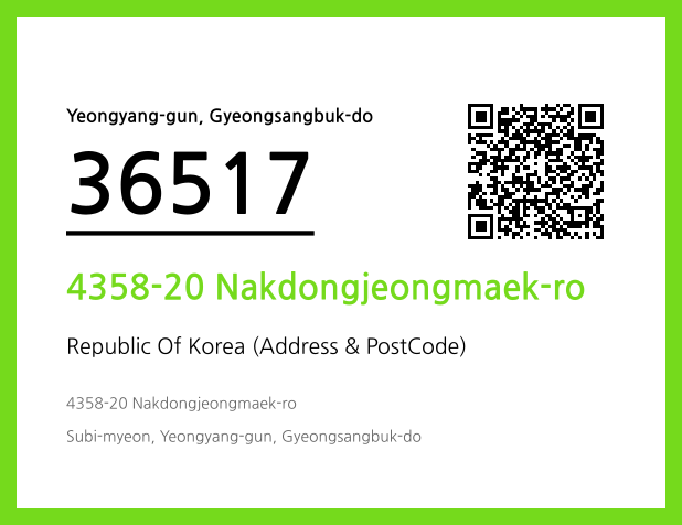 Address and Postal Code QR Code Image (CC BY 4.0)