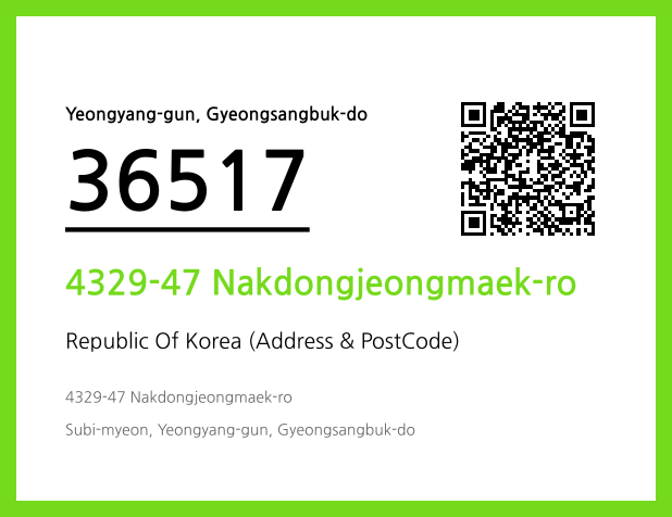 Address and Postal Code QR Code Image (CC BY 4.0)