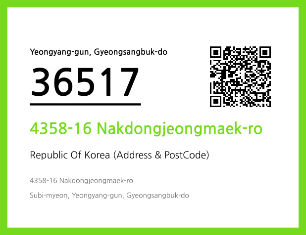 Address and Postal Code QR Code Image (CC BY 4.0)