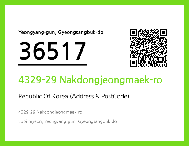 Address and Postal Code QR Code Image (CC BY 4.0)
