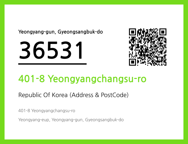Address and Postal Code QR Code Image (CC BY 4.0)