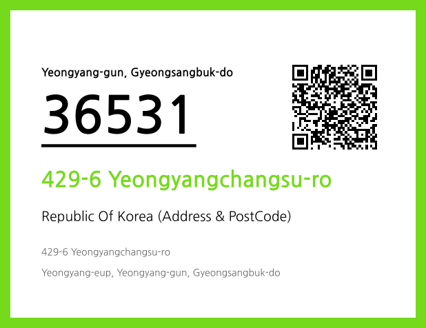 Address and Postal Code QR Code Image (CC BY 4.0)