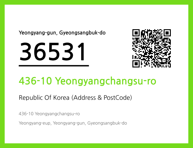 CC BY 4.0 Address and Postal Code QR Code Image (CC BY 4.0)