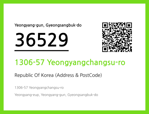 Address and Postal Code QR Code Image (CC BY 4.0)
