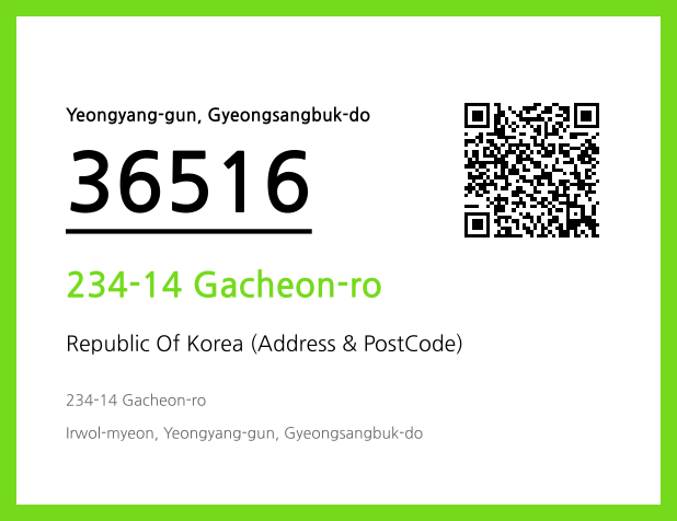 Address and Postal Code QR Code Image (CC BY 4.0)