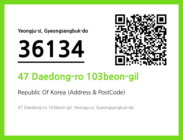 Address and Postal Code QR Code Image (CC BY 4.0)