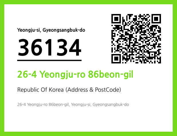 Address and Postal Code QR Code Image (CC BY 4.0)