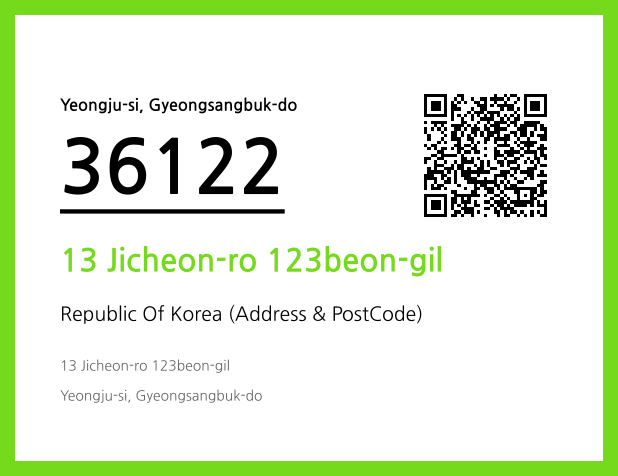 CC BY 4.0 Address and Postal Code QR Code Image (CC BY 4.0)