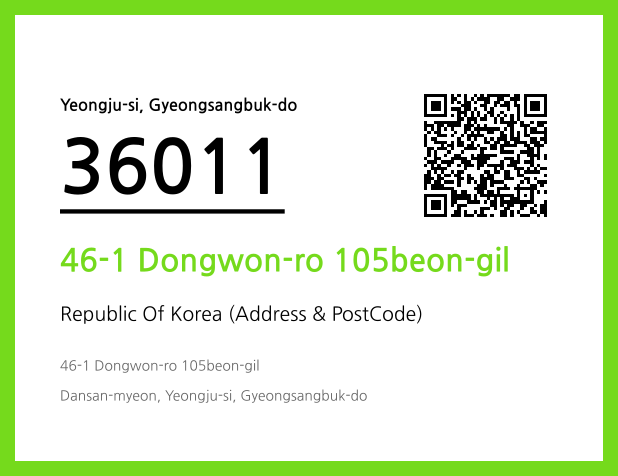 Address and Postal Code QR Code Image (CC BY 4.0)