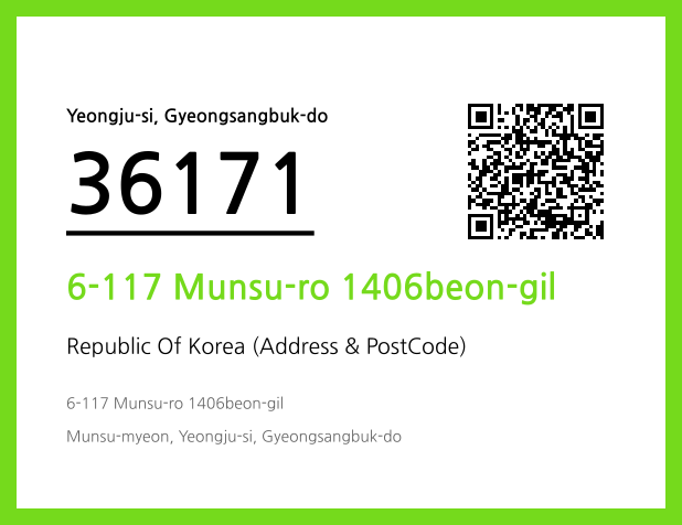 Address and Postal Code QR Code Image (CC BY 4.0)