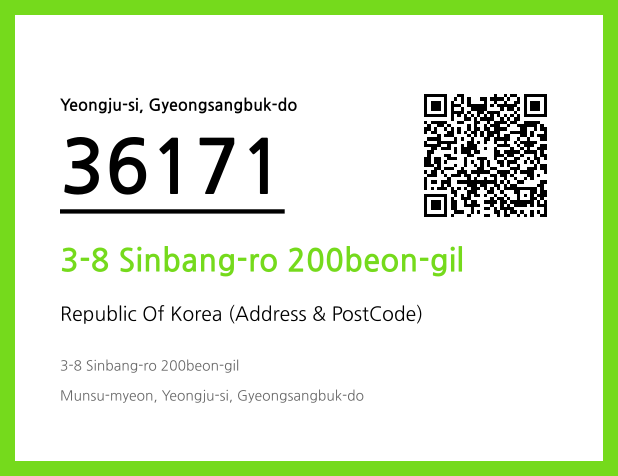 Address and Postal Code QR Code Image (CC BY 4.0)