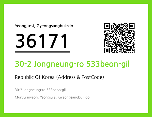 CC BY 4.0 Address and Postal Code QR Code Image (CC BY 4.0)